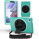 360 Degree Rotation Turntable Robot Shockproof TPU + PC Protective Case with Holder & Hand Grip Strap & Shoulder Strap For Samsung Galaxy Tab A7 Lite(Light Blue+Sky Blue) - 1