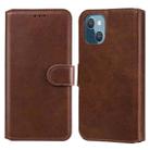 For iPhone 13 mini Classic Calf Texture PU + TPU Horizontal Flip Leather Case with Holder & Card Slots & Wallet (Brown) - 1