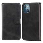 For iPhone 13 mini Classic Calf Texture PU + TPU Horizontal Flip Leather Case with Holder & Card Slots & Wallet (Black) - 1