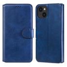 For iPhone 13 Classic Calf Texture PU + TPU Horizontal Flip Leather Case with Holder & Card Slots & Wallet(Blue) - 1
