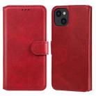 For iPhone 13 Classic Calf Texture PU + TPU Horizontal Flip Leather Case with Holder & Card Slots & Wallet(Red) - 1