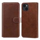 For iPhone 13 Classic Calf Texture PU + TPU Horizontal Flip Leather Case with Holder & Card Slots & Wallet(Brown) - 1