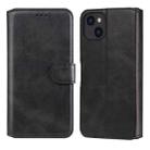 For iPhone 13 Classic Calf Texture PU + TPU Horizontal Flip Leather Case with Holder & Card Slots & Wallet(Black) - 1