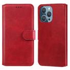 For iPhone 13 Pro Classic Calf Texture PU + TPU Horizontal Flip Leather Case with Holder & Card Slots & Wallet (Red) - 1