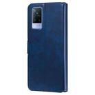 Classic Calf Texture PU + TPU Horizontal Flip Leather Case with Holder & Card Slots & Wallet For vivo V21(Blue) - 3
