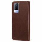 Classic Calf Texture PU + TPU Horizontal Flip Leather Case with Holder & Card Slots & Wallet For vivo V21(Brown) - 3