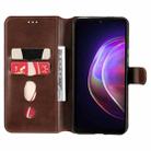 Classic Calf Texture PU + TPU Horizontal Flip Leather Case with Holder & Card Slots & Wallet For vivo V21(Brown) - 4