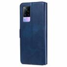 Classic Calf Texture PU + TPU Horizontal Flip Leather Case with Holder & Card Slots & Wallet For vivo V21e(Blue) - 3