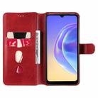 Classic Calf Texture PU + TPU Horizontal Flip Leather Case with Holder & Card Slots & Wallet For vivo V21e(Red) - 4