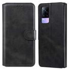 Classic Calf Texture PU + TPU Horizontal Flip Leather Case with Holder & Card Slots & Wallet For vivo V21e(Black) - 1