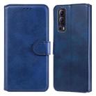 Classic Calf Texture PU + TPU Horizontal Flip Leather Case with Holder & Card Slots & Wallet For vivo Y72 5G(Blue) - 1