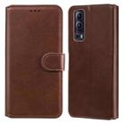 Classic Calf Texture PU + TPU Horizontal Flip Leather Case with Holder & Card Slots & Wallet For vivo Y72 5G(Brown) - 1