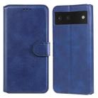 Classic Calf Texture PU + TPU Horizontal Flip Leather Case with Holder & Card Slots & Wallet For Google Pixel 6(Blue) - 1