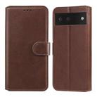 Classic Calf Texture PU + TPU Horizontal Flip Leather Case with Holder & Card Slots & Wallet For Google Pixel 6(Brown) - 1