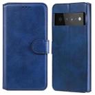 Classic Calf Texture PU + TPU Horizontal Flip Leather Case with Holder & Card Slots & Wallet For Google Pixel 6 Pro(Blue) - 1