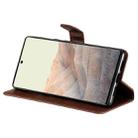 Classic Calf Texture PU + TPU Horizontal Flip Leather Case with Holder & Card Slots & Wallet For Google Pixel 6 Pro(Brown) - 5