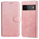 Classic Calf Texture PU + TPU Horizontal Flip Leather Case with Holder & Card Slots & Wallet For Google Pixel 6 Pro(Rose Gold) - 1