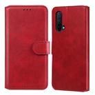 Classic Calf Texture PU + TPU Horizontal Flip Leather Case with Holder & Card Slots & Wallet For OnePlus Nord CE 5G(Red) - 1