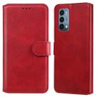 Classic Calf Texture PU + TPU Horizontal Flip Leather Case with Holder & Card Slots & Wallet For OnePlus N200 5G(Red) - 1