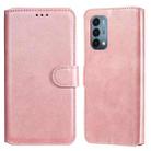 Classic Calf Texture PU + TPU Horizontal Flip Leather Case with Holder & Card Slots & Wallet For OnePlus N200 5G(Rose Gold) - 1