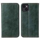 For iPhone 13 Fierre Shann Retro Tree Bark Texture PU Magnetic Horizontal Flip Leather Case with Holder & Card Slots & Wallet(Green) - 1