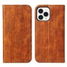 For iPhone 13 Pro Fierre Shann Retro Tree Bark Texture PU Magnetic Horizontal Flip Leather Case with Holder & Card Slots & Wallet (Brown) - 1