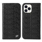 For iPhone 13 Pro Fierre Shann Crocodile Texture Magnetic Horizontal Flip Genuine Leather Case with Holder & Card Slot (Black) - 1