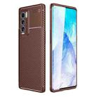 For OPPO Realme GT Explorer Master Carbon Fiber Texture Shockproof TPU Case(Brown) - 1