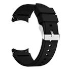 For Samsung Galaxy Watch4 40mm Silicone Watch Band(Black) - 1