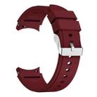 For Samsung Galaxy Watch4 40mm Silicone Watch Band(Wine Red) - 1