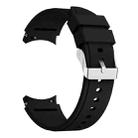 For Samsung Galaxy Watch4 44mm Silicone Watch Band(Black) - 1