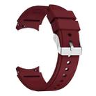 For Samsung Galaxy Watch4 44mm Silicone Watch Band(Wine Red) - 1