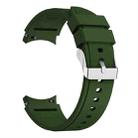 For Samsung Galaxy Watch4 44mm Silicone Watch Band(Army Green) - 1