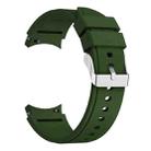 For Samsung Galaxy Watch4 Classic 42mm Silicone Watch Band(Army Green) - 1