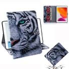 For  iPad 10.2 / 10.5 / Air 2019 3D Colored Drawing Horizontal Flip Leather Case with Holder & Card Slots & Wallet(Tiger) - 1