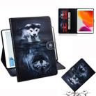 For  iPad 10.2 / 10.5 / Air 2019 3D Colored Drawing Horizontal Flip Leather Case with Holder & Card Slots & Wallet(Wolf and Dog) - 1