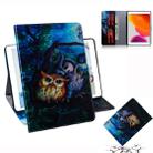 For  iPad 10.2 / 10.5 / Air 2019 3D Colored Drawing Horizontal Flip Leather Case with Holder & Card Slots & Wallet(Oil Painting Owl) - 1