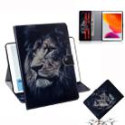 For  iPad 10.2 / 10.5 / Air 2019 3D Colored Drawing Horizontal Flip Leather Case with Holder & Card Slots & Wallet(Lion) - 1