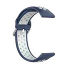 For Samsung Galaxy Watch4 40mm Two-color Silicone Watch Band(Midnight Blue White) - 2