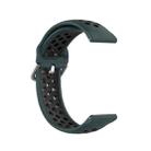 For Samsung Galaxy Watch4 44mm Two-color Silicone Watch Band(Olive Green Black) - 1