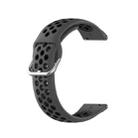 For Samsung Galaxy Watch4 Classic 42mm Two-color Silicone Watch Band(Anthracite Black Black) - 1