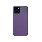 For iPhone 13 Plain Skin Leather Phone Case(Purple) - 1
