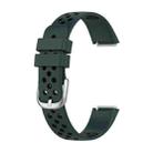 For Fitbit Luxe Two-color Silicone Watch Band(Olive Green Black) - 1