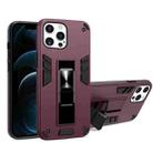 For iPhone 13 2 in 1 PC + TPU Shockproof Protective Case with Invisible Holder(Wine Red) - 1