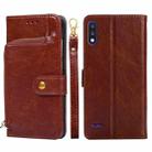 Zipper Bag PU + TPU Horizontal Flip Leather Case with Holder & Card Slot & Wallet & Lanyard For LG K22(Brown) - 1