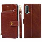 Zipper Bag PU + TPU Horizontal Flip Leather Case with Holder & Card Slot & Wallet & Lanyard For OnePlus Nord CE 5G(Brown) - 1