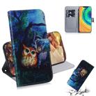 For Huawei Mate 30 Pro Coloured Drawing Pattern Horizontal Flip PU Leather Case with Holder & Card Slots & Wallet(Oil Painting Owl) - 1