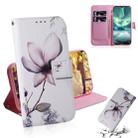 For Nokia 7.2 Coloured Drawing Pattern Horizontal Flip PU Leather Case with Holder & Card Slots & Wallet(Magnolia) - 1