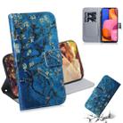 For Galaxy A20S Coloured Drawing Pattern Horizontal Flip PU Leather Case with Holder & Card Slots & Wallet(Apricot Flower) - 1