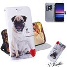 For Sony Xperia 20 Coloured Drawing Pattern Horizontal Flip PU Leather Case with Holder & Card Slots & Wallet(Pug) - 1